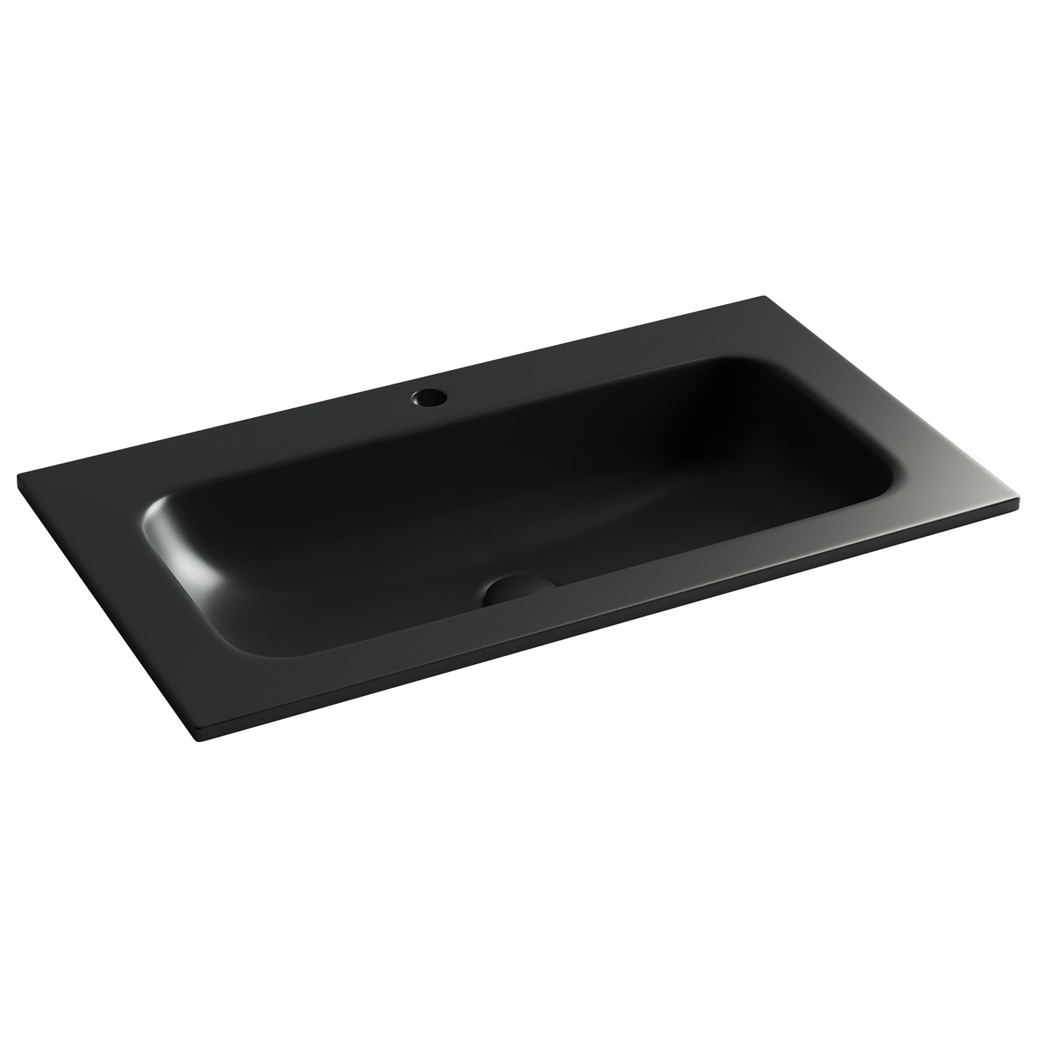 Ceramicanova Grace Раковина накладная 81х45,7 см, без перелива, цвет: черный матовый CN7012MB