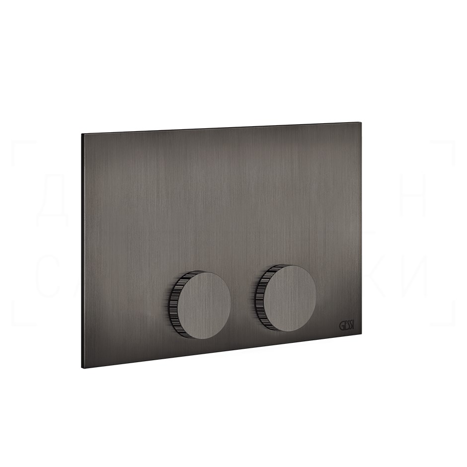 Gessi Ingranaggio Кнопка смыва для инсталляции Tece, 2 режима, латунь, цвет: black metal brushed PVD 54641#707