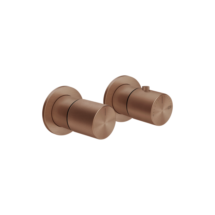 Gessi Habito Смеситель для душа термостатический на 3 потребителя, встр., цвет: copper brushed PVD 70636#708