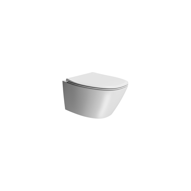 GSI Modo+ Унитаз подвесной 54x37 см безободковый, смыв swirlflush, цвет: белый матовый 841509