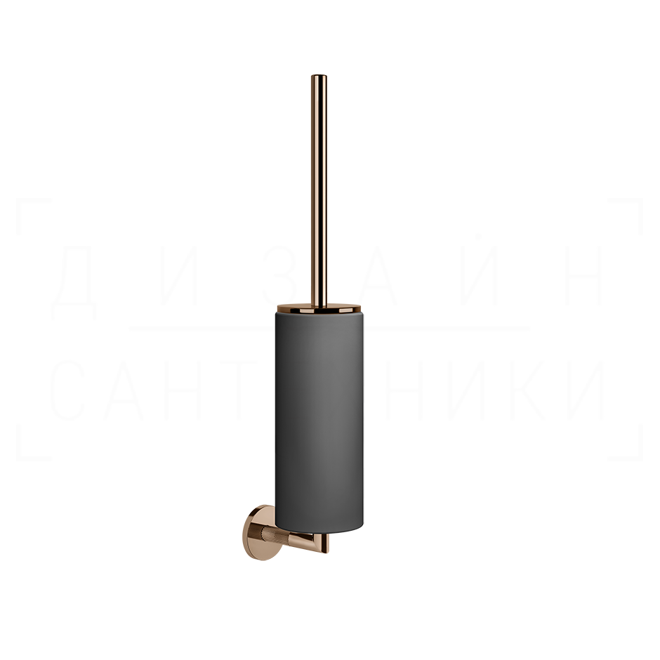 Gessi Anello Ершик для унитаза подвесной, с кермической колбой Neolite, цвет: black/copper PVD 63720#030