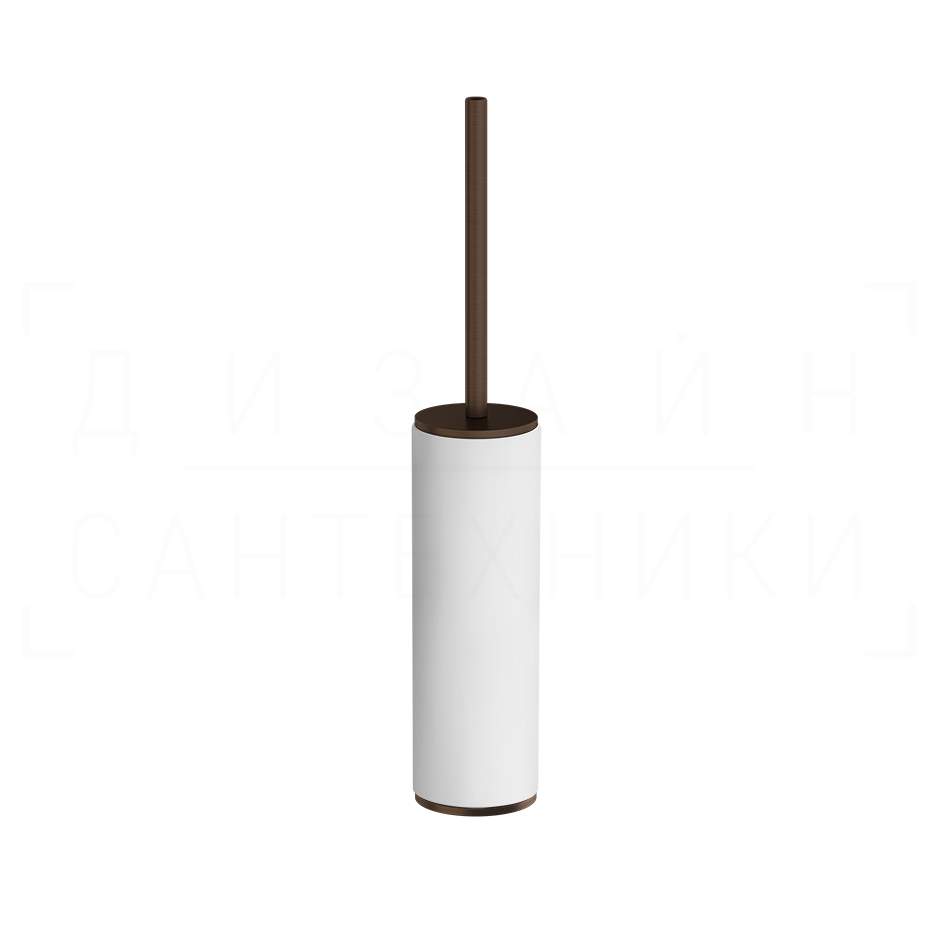Gessi Inciso Ершик для унитаза напольный, с кермической колбой Neolite, цвет: white/dark bronze 58543#845