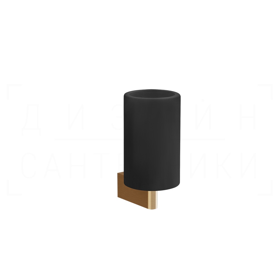 Gessi Origini Стакан подвесной, керамический Neolite, цвет: black/warm bronze brushed PVD 66408#726