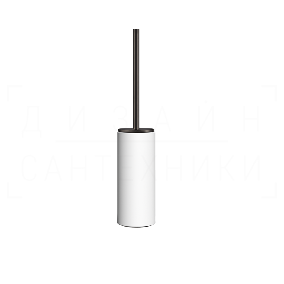 Gessi Ingranaggio Ершик для унитаза напольный, колба Neolite, цвет: white/black metal brushed PVD 63743#707