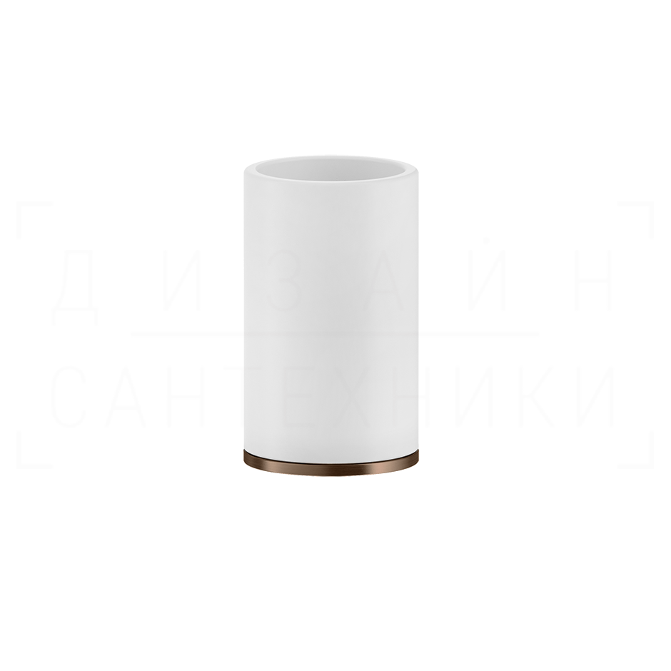 Gessi Inciso Стакан настольный, керамический Neolite, цвет: white/copper brushed PVD 58531#708