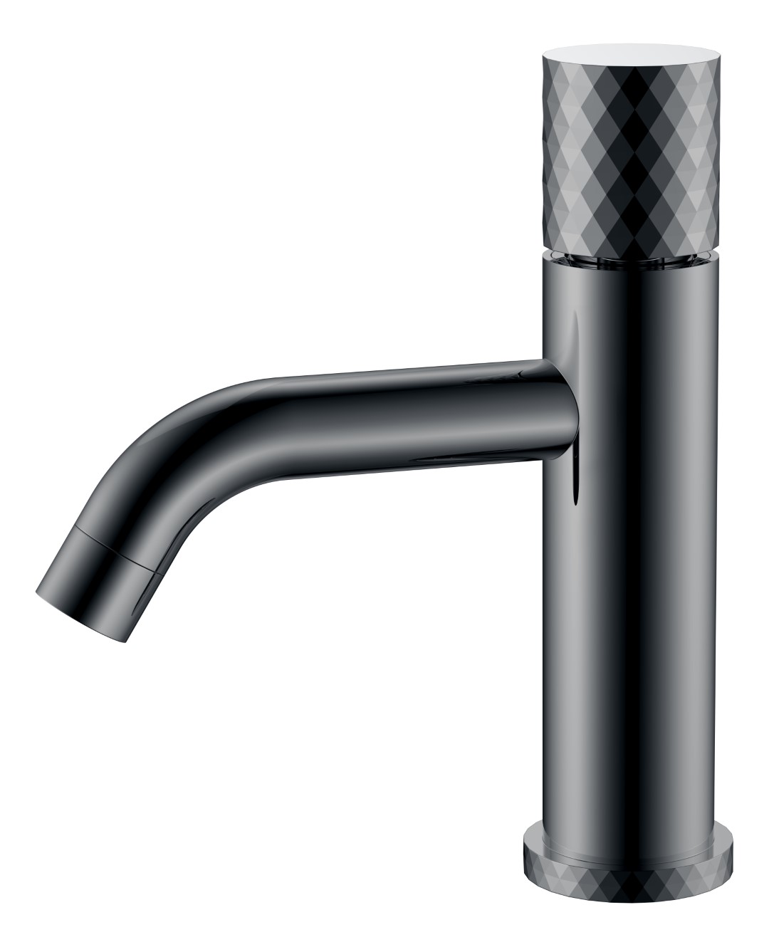 Boheme Stick Diamond Смеситель для раковины длина излива 13,5 см, без дк, цвет: shine gun metall 121-SGM