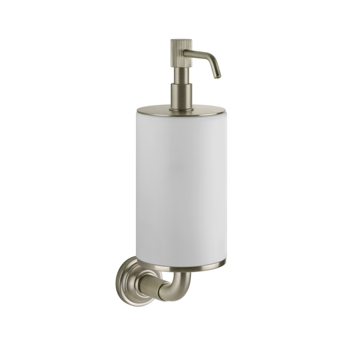 Gessi Venti20 Дозатор для жидкого мыла, подвесной, композитная колба, цвет: finox brushed nickel 65413#149