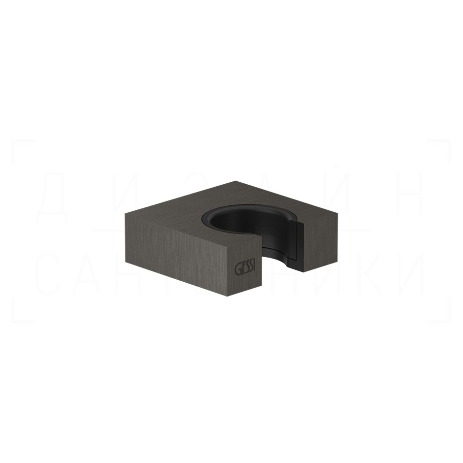 Gessi Rettangolo Держатель для ручного душа неподвижный, цвет: black metal brushed PVD 20157#707