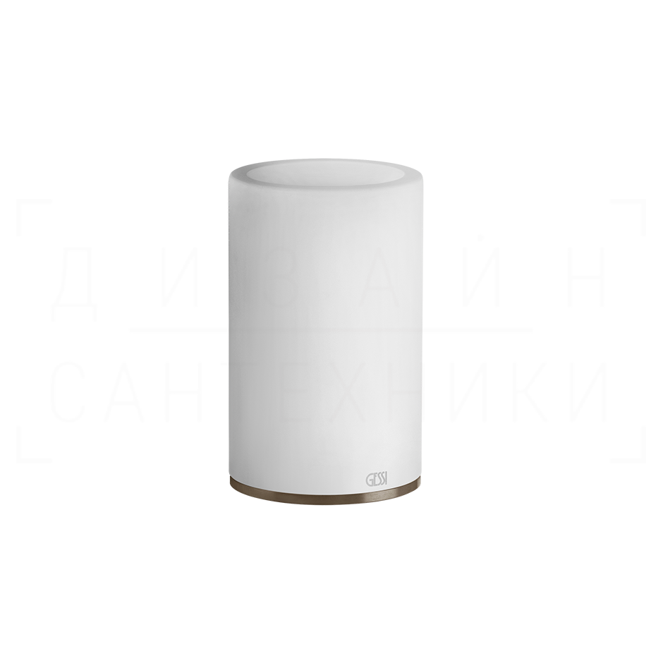 Gessi 316 Стакан настольный, керамический Neolite, цвет: white/coffee bronze brushed PVD 54731#761