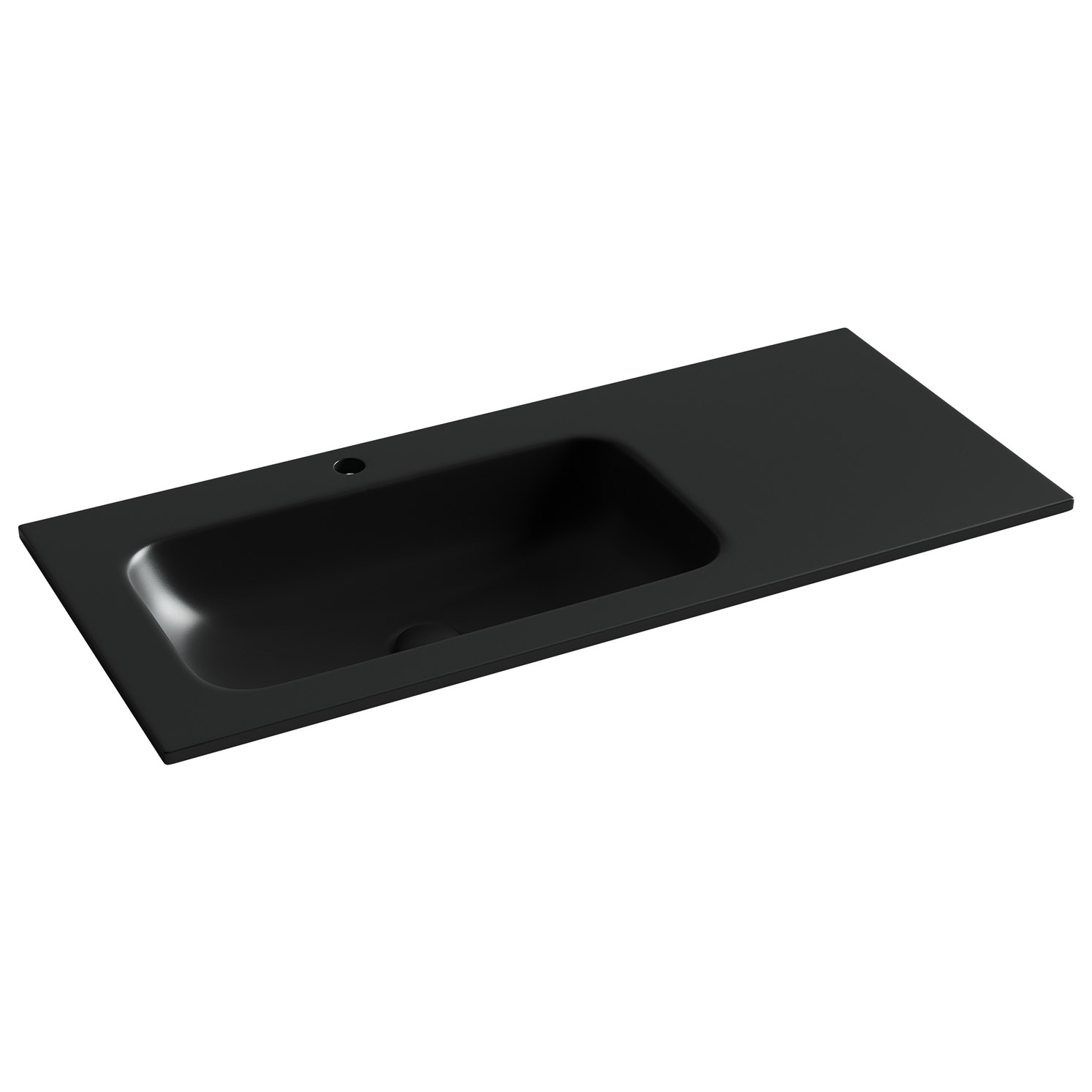 Ceramicanova Grace Раковина накладная 101х45,7 см, без перелива, цвет: черный матовый CN7014MB