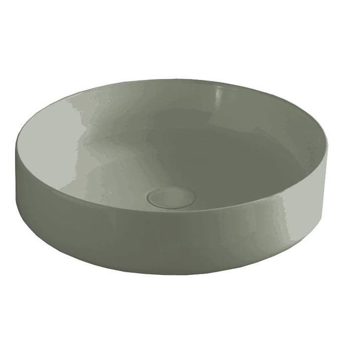ArtCeram Cognac Раковина чаша d48x12,5h см, без перелива, покрытие Saniglaze, цвет: grey olive COL002 15 00