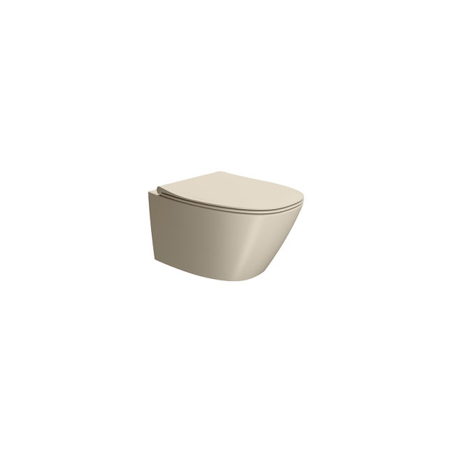 GSI Modo+ Унитаз подвесной 54x37 см безободковый, смыв swirlflush, цвет: creta opaco 841508