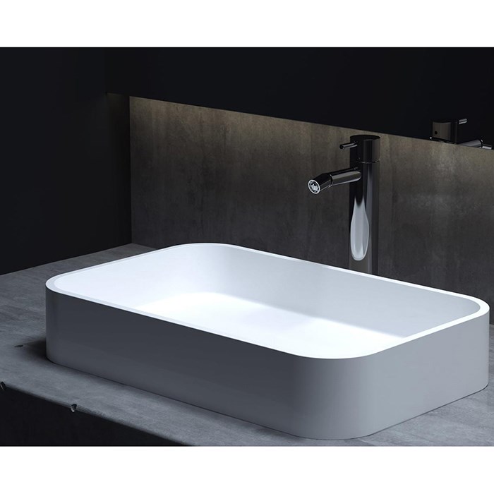 Salini Callista 01 S-Sense Раковина накладная 54,5х34,5х10h, цвет белый глянцевый 1101104G