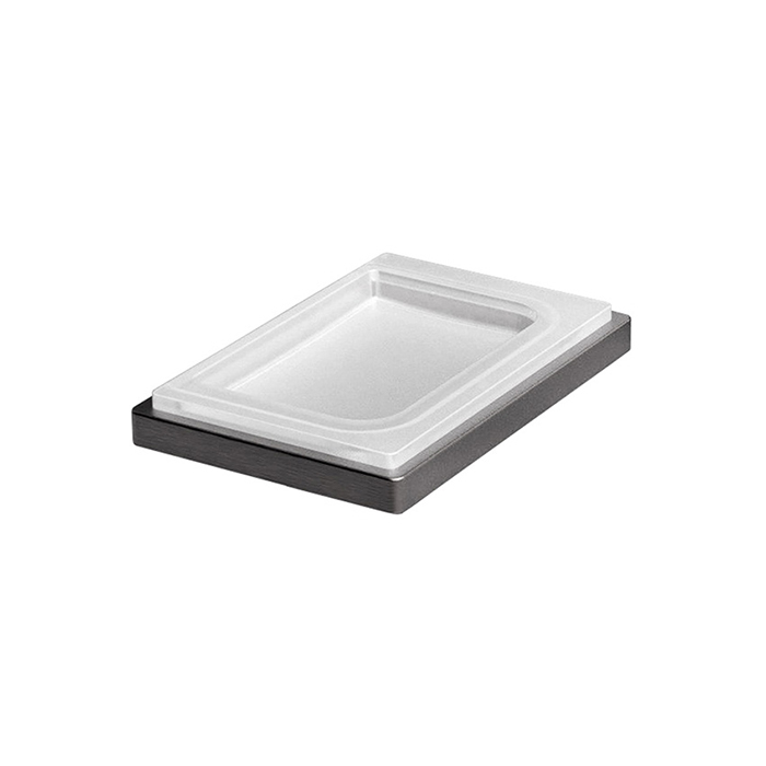 Colombo Design Look Мыльница настольная со стеклянной чашей, латунь, цвет: matt graphite B1640.GM-VAN