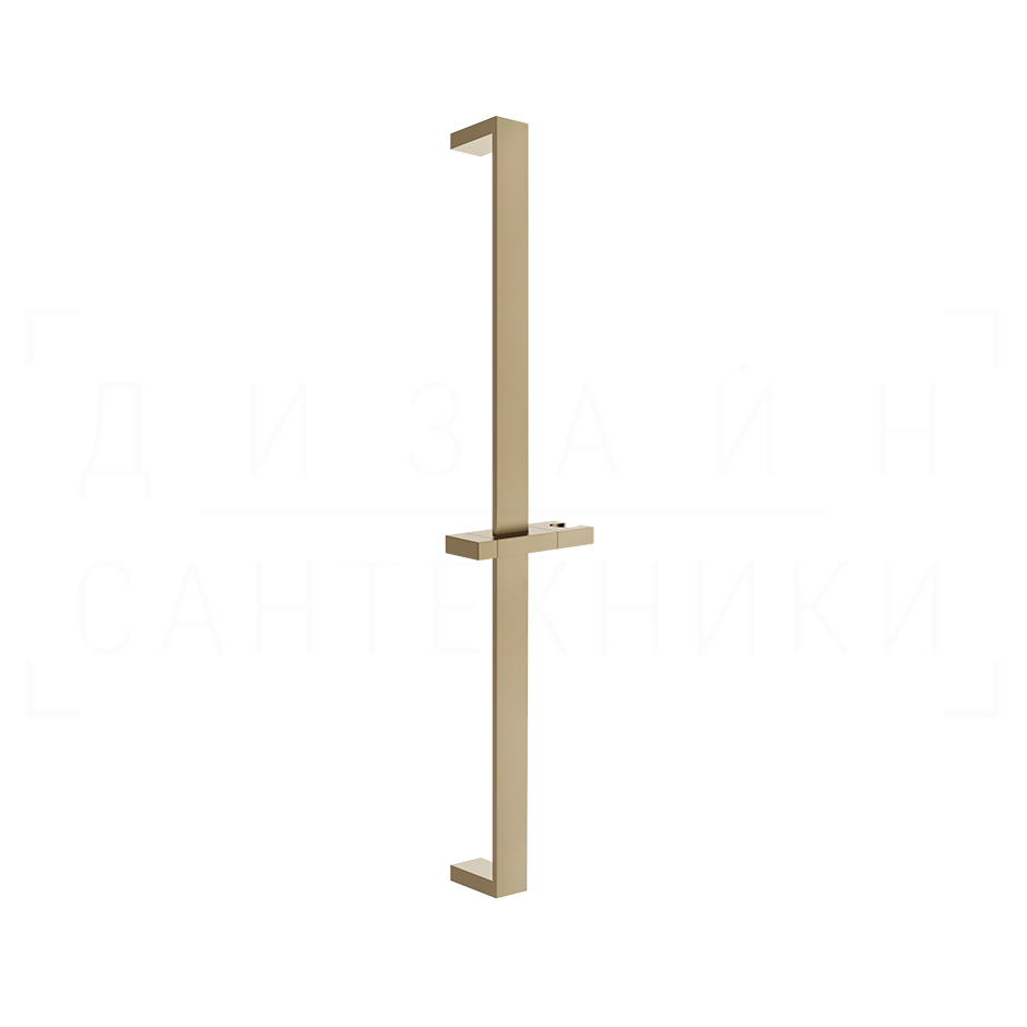 Gessi Rettangolo Душевая штанга 61,5 см, с держателем для лейки, цвет: warm bronze brushed PVD 20144#726