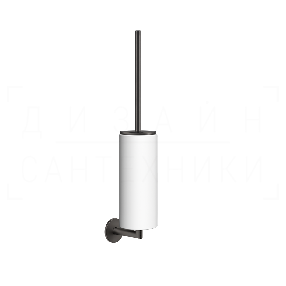 Gessi Ventaglio Ершик для унитаза подвесной, колба Neolite, цвет: white/black metal brushed PVD 63619#707