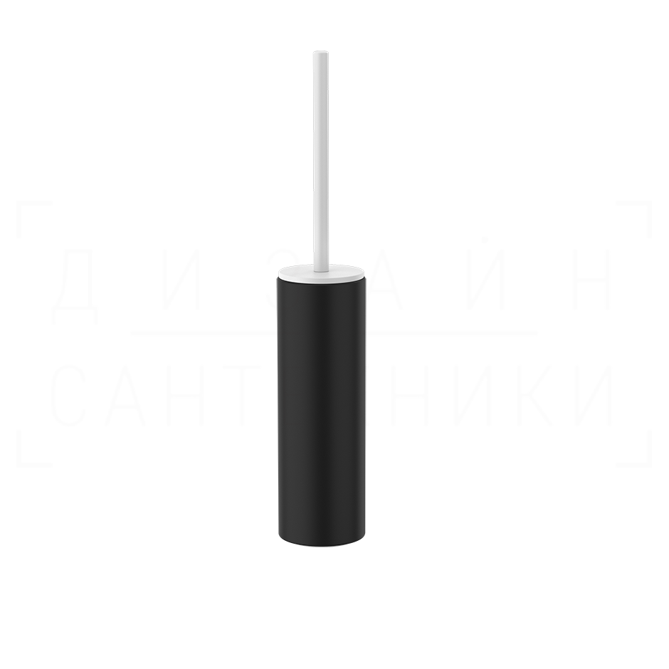 Gessi Ingranaggio Ершик для унитаза напольный, с кермической колбой Neolite, цвет: black/matte white 63744#279