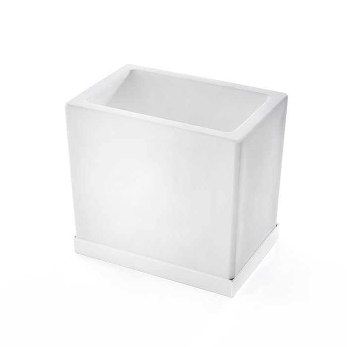 3SC Mood Deluxe Стакан настольный, композит Solid Surface, цвет: белый MDW03ABO