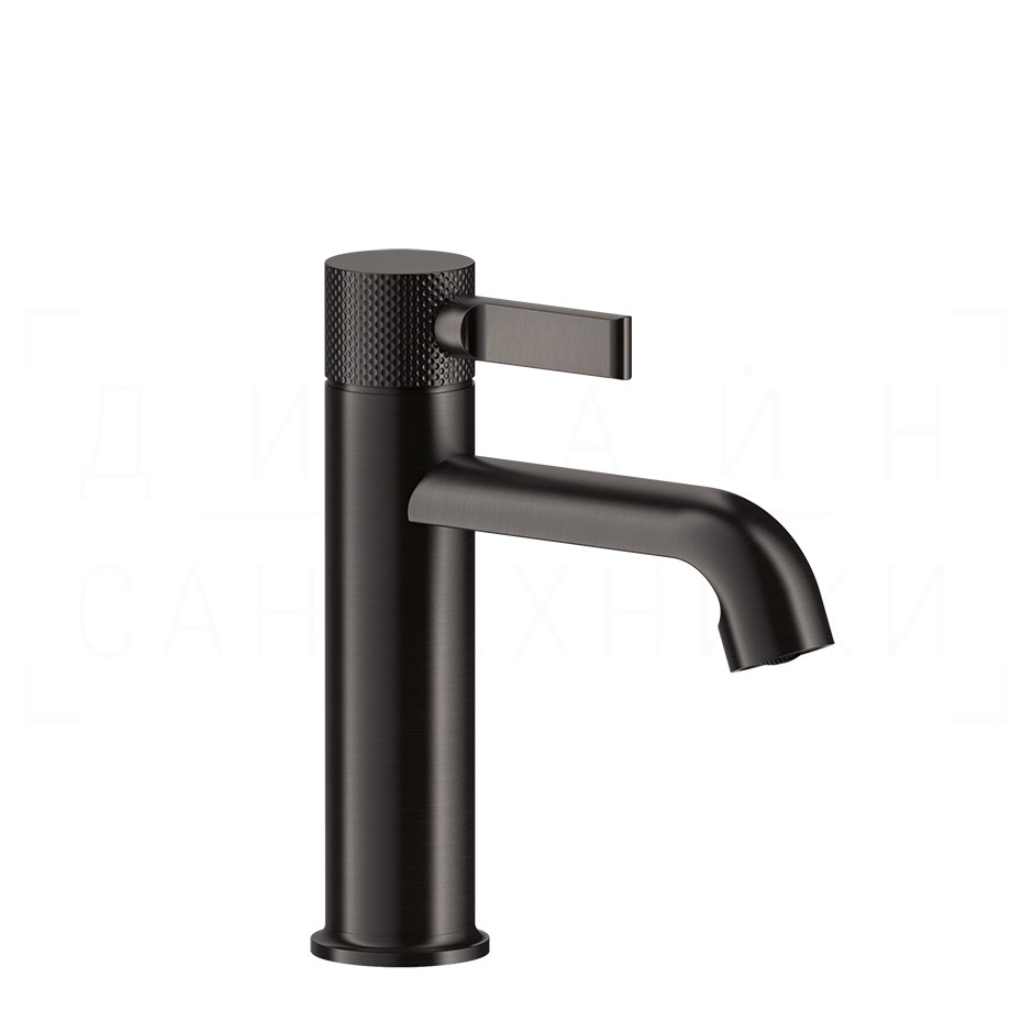 Gessi Inciso Смеситель для раковины, с донным клапаном, излив 13,5 см, цвет: black metal brushed PVD 58001#707
