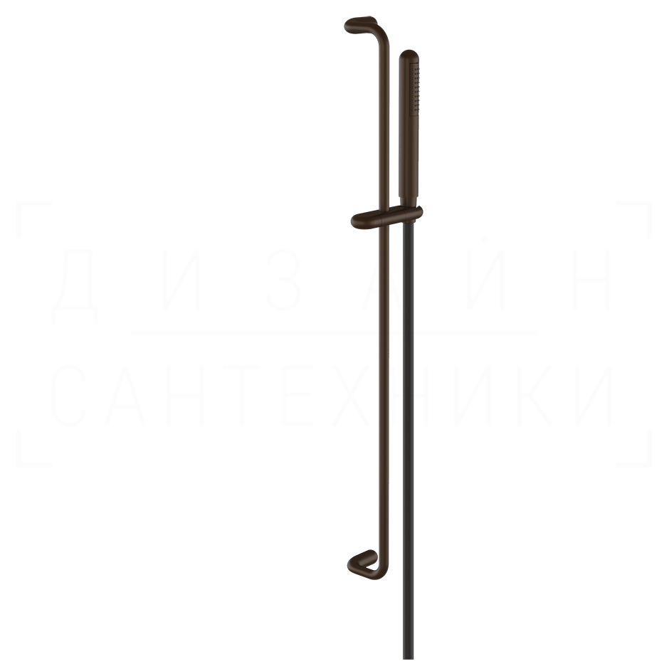 Gessi Goccia Душевая штанга 82,2 см, с держателем для лейки, цвет: dark bronze 33644#845