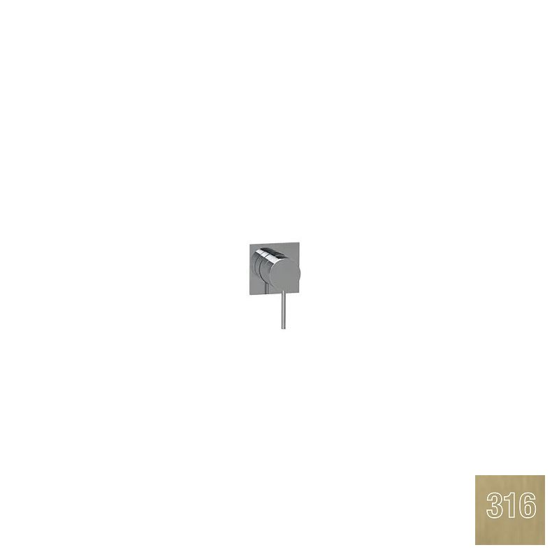 Almar Modular Square Смеситель для душа, внешняя часть на 1 потребит., цвет: 316 brushed high brass E180190.HB316