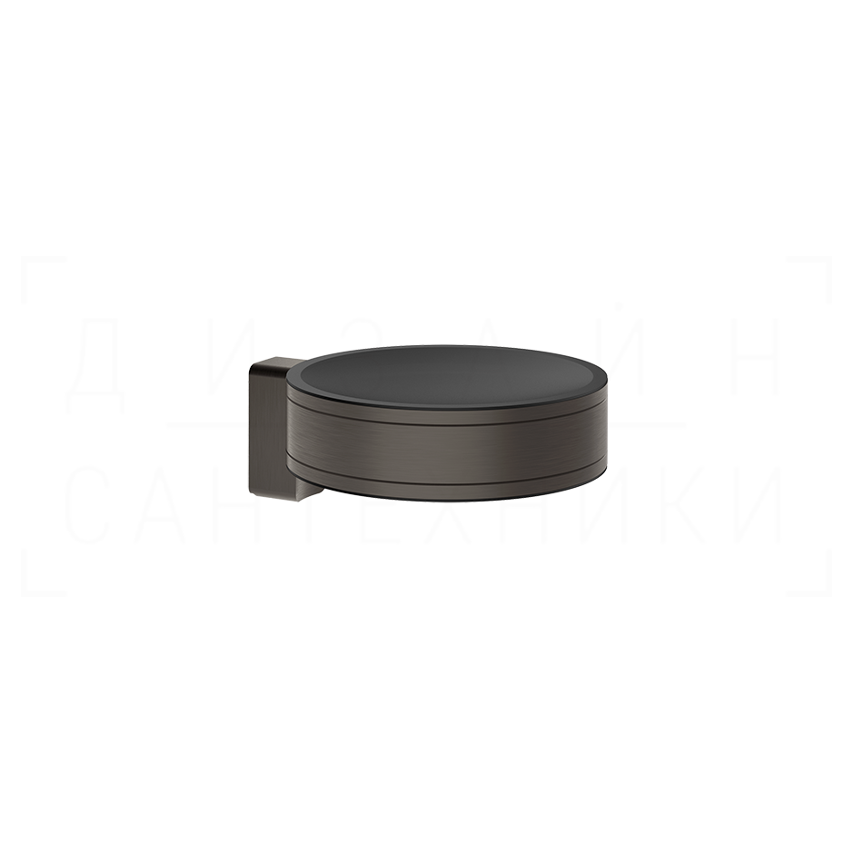 Gessi Pelle Мыльница с керамической чашей, подвесная, цвет: black metal brushed PVD 78501#707