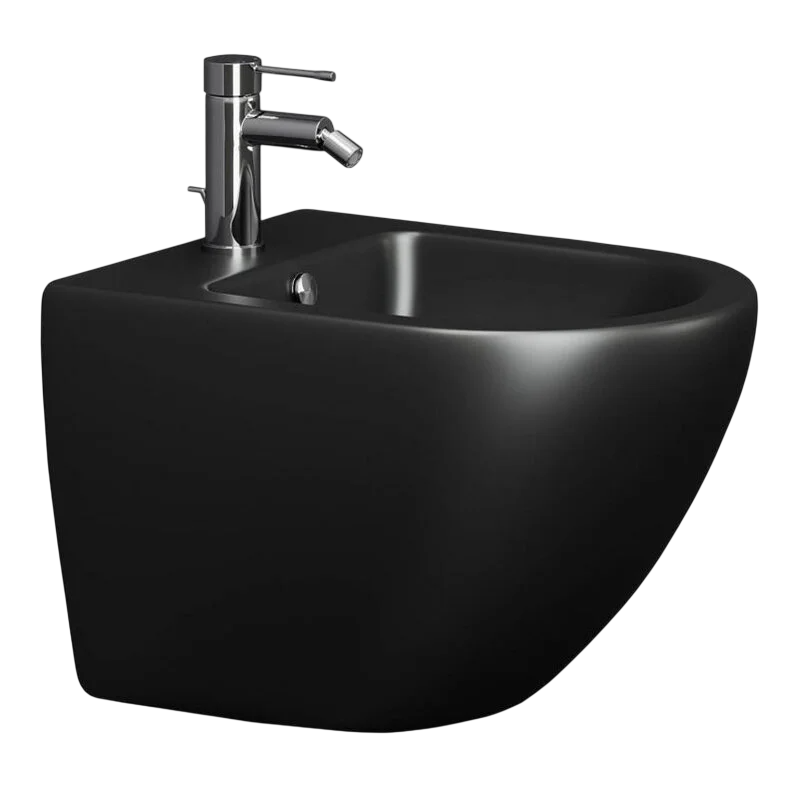 Ceramicanova Metropol Биде подвесное 37х49 см, c переливом, цвет: черный матовый CN4003MB
