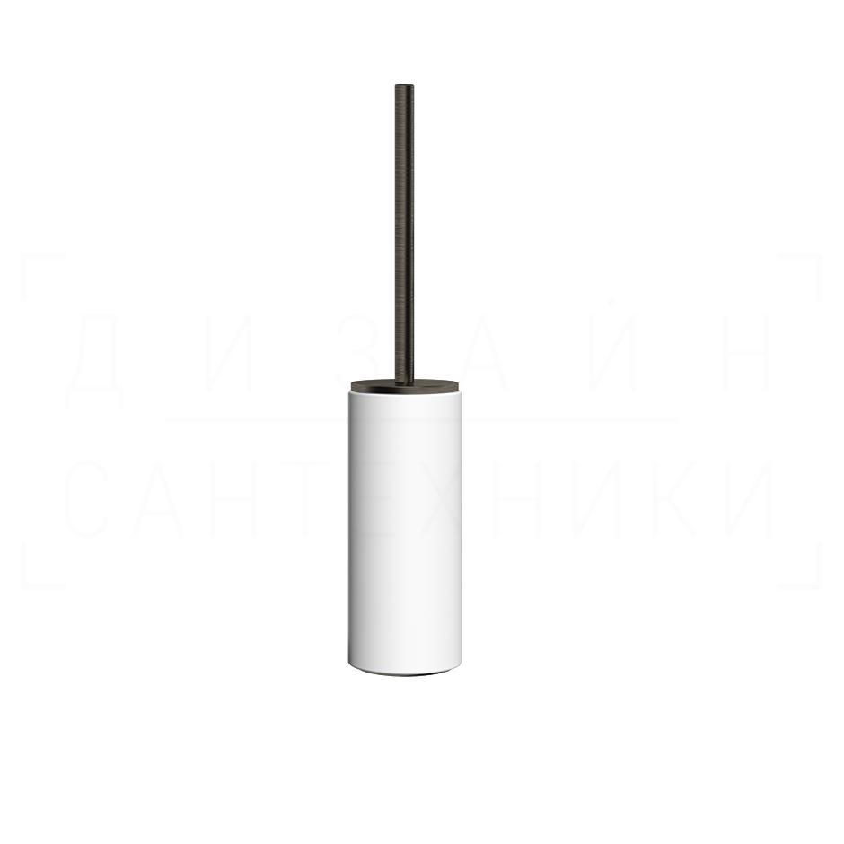 Gessi Ingranaggio Ершик для унитаза напольный, с кермической колбой Neolite, цвет: white/aged bronze 63743#187