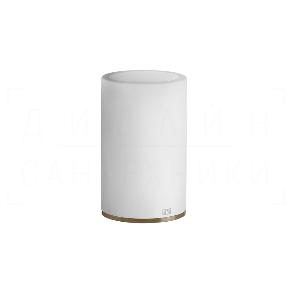 Gessi 316 Стакан настольный, керамический Neolite, цвет: white/deep bronze brushed PVD 54731#791