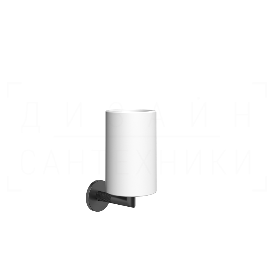 Gessi Ingranaggio Стакан подвесной, керамический Neolite, цвет: white/matte black 63807#299
