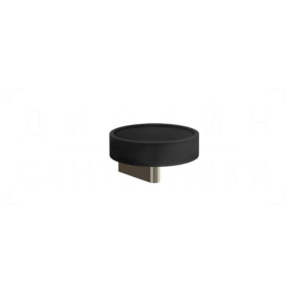 Gessi Origini Мыльница с керамической чашей Neolite, подвесная, цвет: black/nickel PVD 66402#720