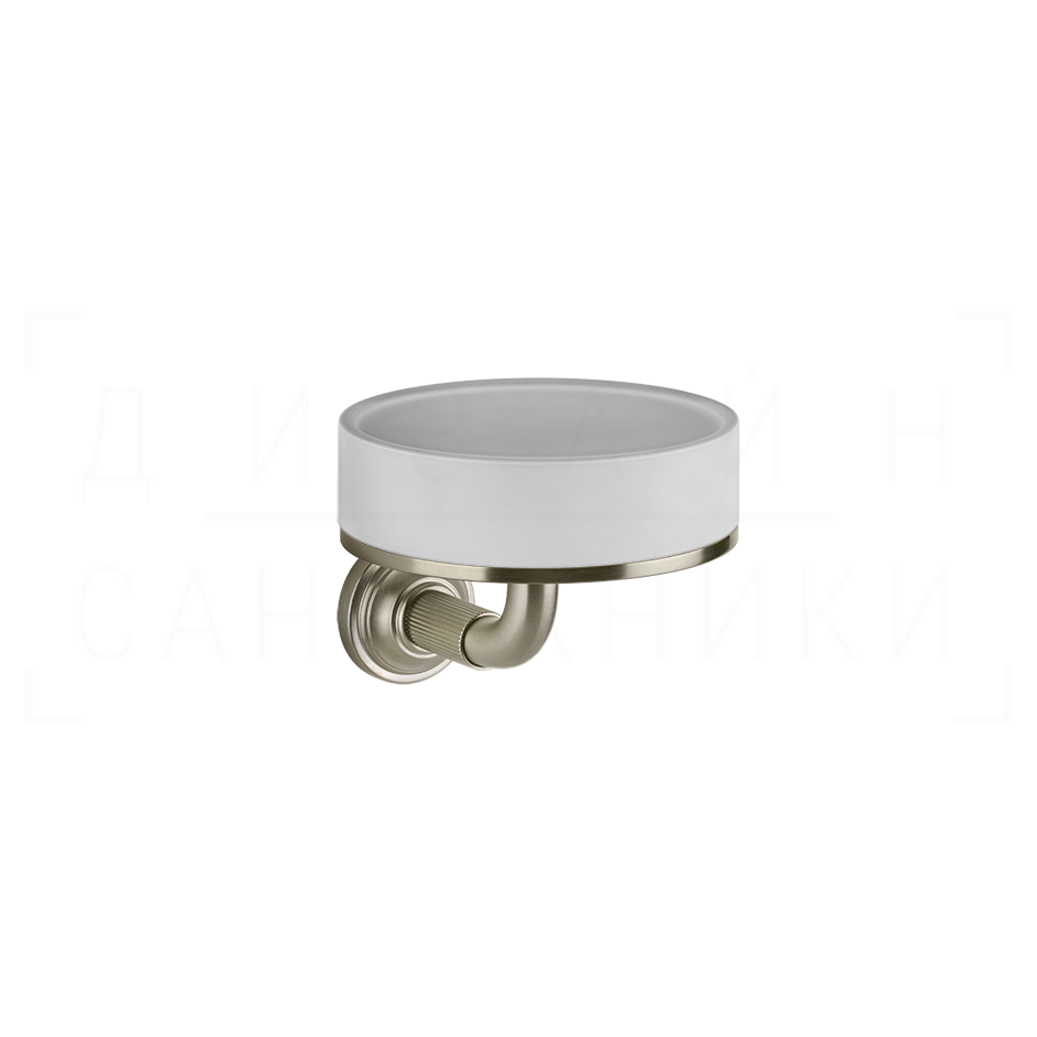 Gessi Venti20 Мыльница с керамической чашей Neolite, подвесная, цвет: white/finox brushed nickel 65401#149