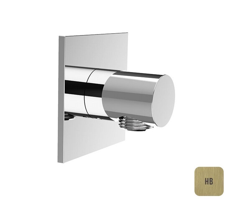 Almar Square Шланговое подключение для лейки с держателем, цвет: brushed high brass E095036.HB
