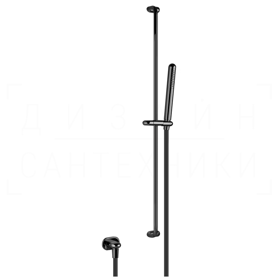 Gessi Goссia Душевой гарнитур: ручной душ, штанга, держатель, шланг 150 см, цвет: black metal PVD 33642#706