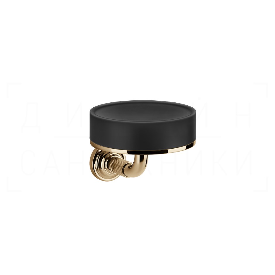 Gessi Venti20 Мыльница с керамической чашей Neolite, подвесная, цвет: black/warm bronze PVD 65402#735