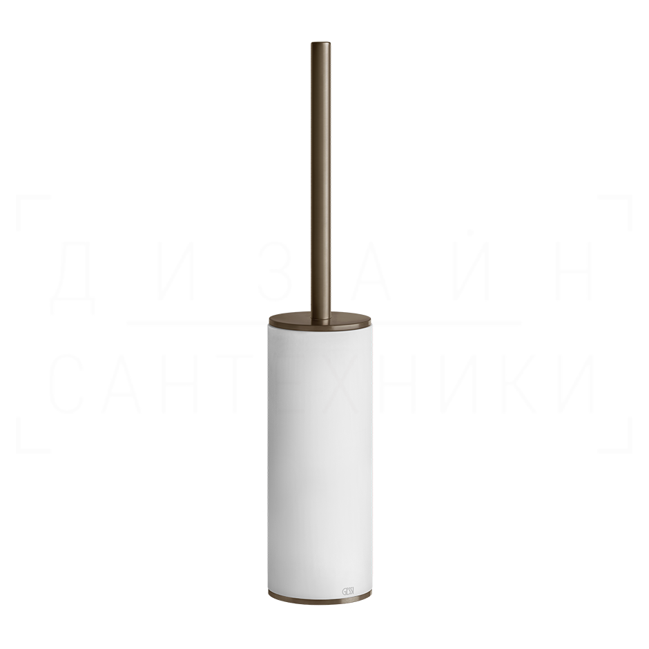 Gessi 316 Ершик для унитаза напольный, кермич. колбой Neolite, цвет: white/coffee bronze brushed PVD 54743#761