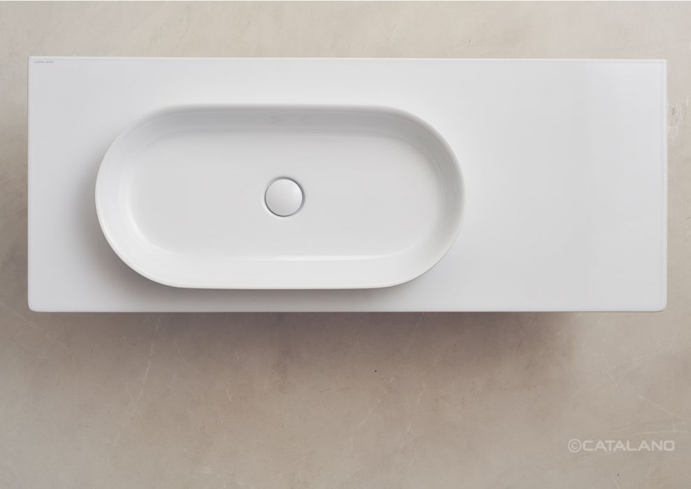 Catalano Ceramic Top Столешница керамическая 125x50 см, цвет: белый глянцевый 0831250001