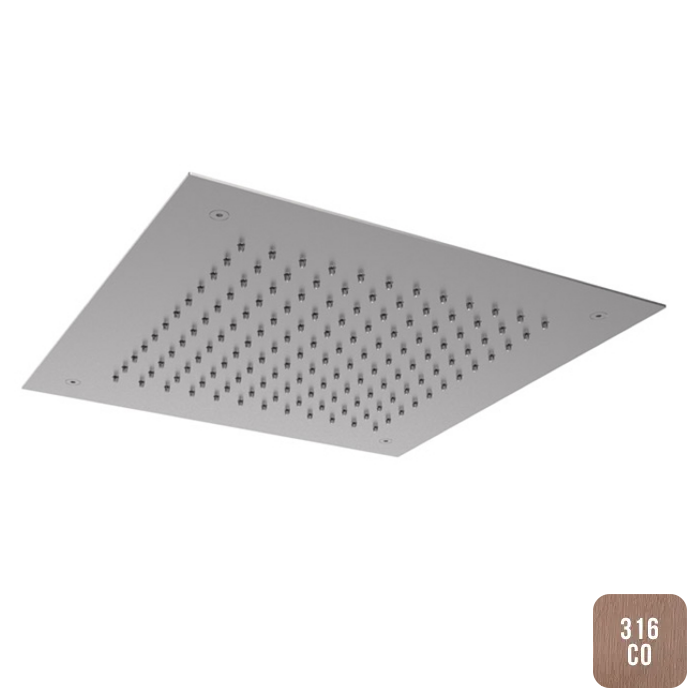 Almar Square 380 Потолочный душ 38х38 см, встраиваемый, 1 режим, цвет: brushed copper E044046.CO316
