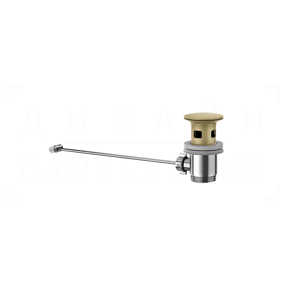 Gessi Донный клапан автоматический, с переливом, цвет: brushed brass PVD 29263#727