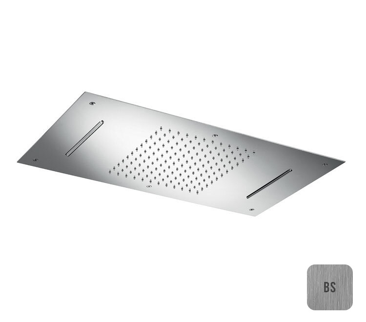 Almar Square Потолочный душ 70х38 см встраиваемый, 2 режима, цвет: brushed stainless steel E044110.BS