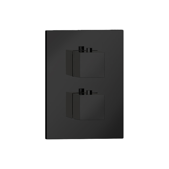 Almar Core Square Термостат для душа, внешняя часть на 2 потребителя, цвет: matt black E176822.MB