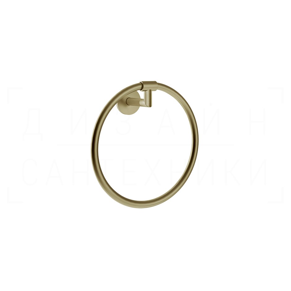 Gessi Ingranaggio Полотенцедержатель кольцевой d22,2 см, подвесной, цвет: brushed brass PVD 63909#727