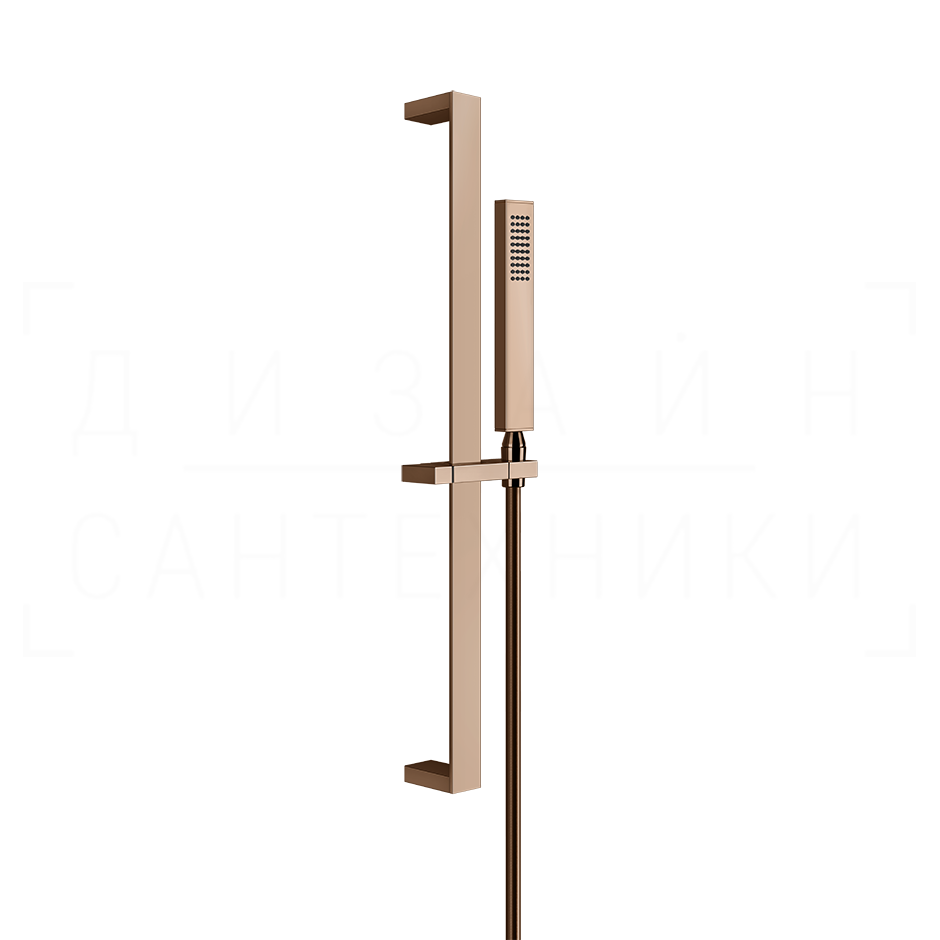 Gessi Rettangolo Душевой гарнитур: ручной душ, штанга, держатель, шланг 150 см, цвет: copper PVD 20145#030