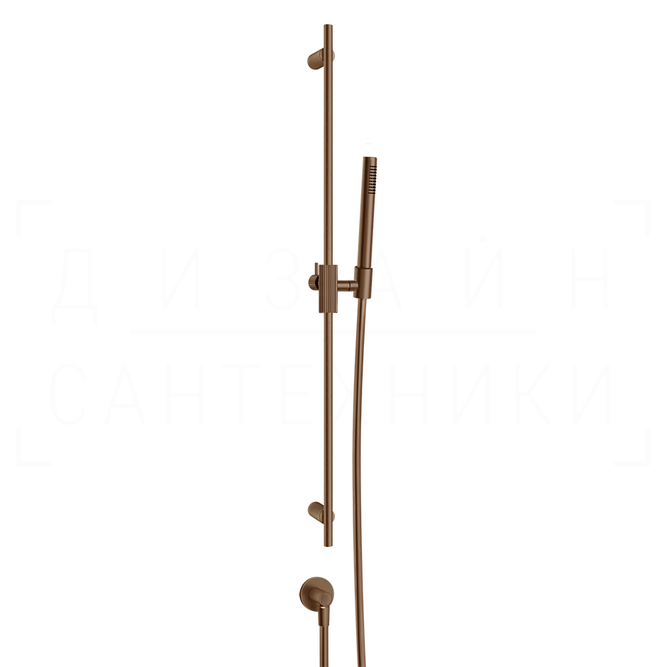Gessi Ingranaggio Душевой гарнитур: руч. душ, штанга, держ., шланг 150 см, цвет: copper brushed PVD 63582#708