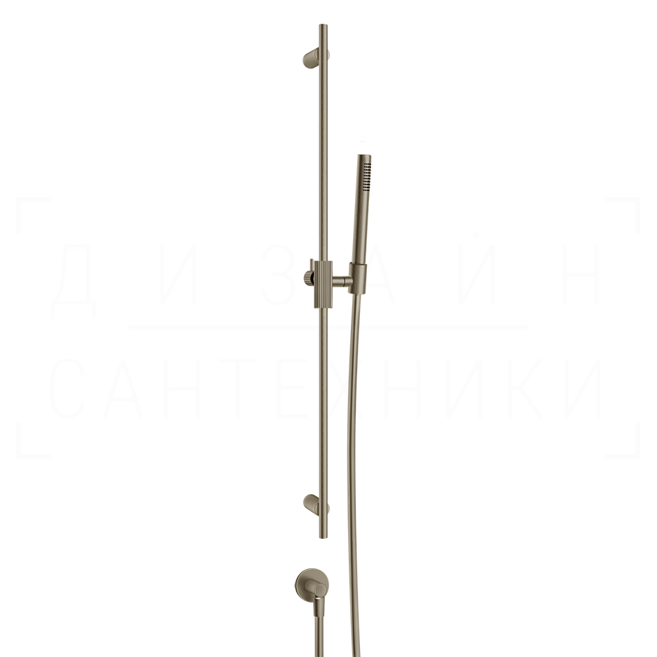 Gessi Ingranaggio Душевой гарнитур: ручной душ, штанга, шланг 150 см, цвет: finox brushed nickel 63582#149
