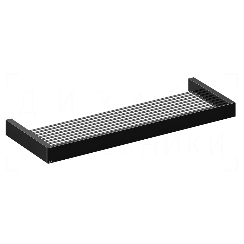 Gessi Inverso/Rettangolo Полочка-решетка металлическая 61,5 см, подвесная, цвет: black metal PVD 20950#706