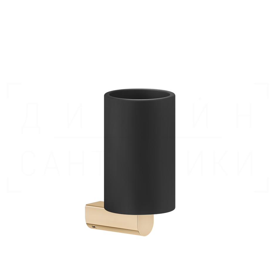 Gessi Rilievo Стакан подвесной, керамический Neolite, цвет: black/warm bronze PVD 59508#735