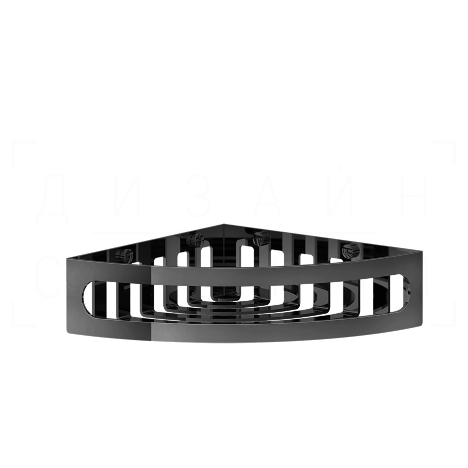 Gessi Rilievo Полка металлическая угловая 28 см, подвесная, цвет: black metal PVD 59561#706