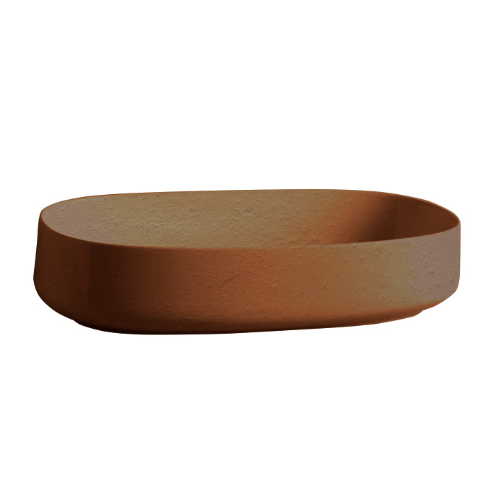 ArtCeram Cognac Раковина чаша 68x35x15h см, без перелива, покрытие Saniglaze, цвет: ombra bruciata COL005 19 00