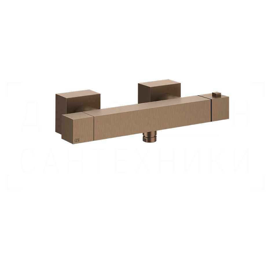 Gessi Rettangolo Термостат для душа, без излива и душевого гарнитура, цвет: copper brushed PVD 19431#708